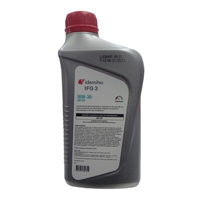 Óleo Lubrificante do Motor Idemistu 10W30 100% Mineral API SN 1L