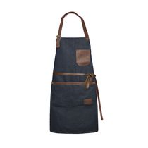Avental Jeans e Couro Chef de Cozinha Barista Bartender 1un