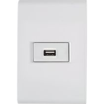 Conjunto 4x2 com 1 Tomada USB 1,5 A Bivolt Tramontina Liz Branco