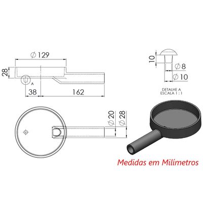 Queimador Simples Completo Fogão Industrial Ferro N02 13cm