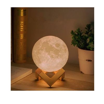 Abajur Umidificador Difusor Ar Lua Cheia 3D Luminária RBG