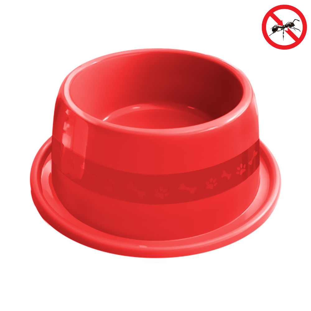 WE DROP - Comedouro Para Gatos e Cachorros 1000ml Anti Formiga Grande - Vermelho