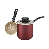 Cuscuzeira Tramontina em Alumínio com Revestimento Interno e Externo em Antiaderente Starflon Max Vermelho 10 cm 0,8 L