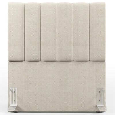 Cabeceira Cama Box Solteiro 100 cm Dália W01 Linho Champagne - Lyam Decor