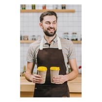 Avental Marrom Cafe Algodao Barista Jardinagem Pintura 1un