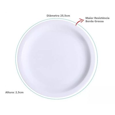 Kit 6 Pratos De Mesa Porcelana Iguaçu almoço jantar Germer