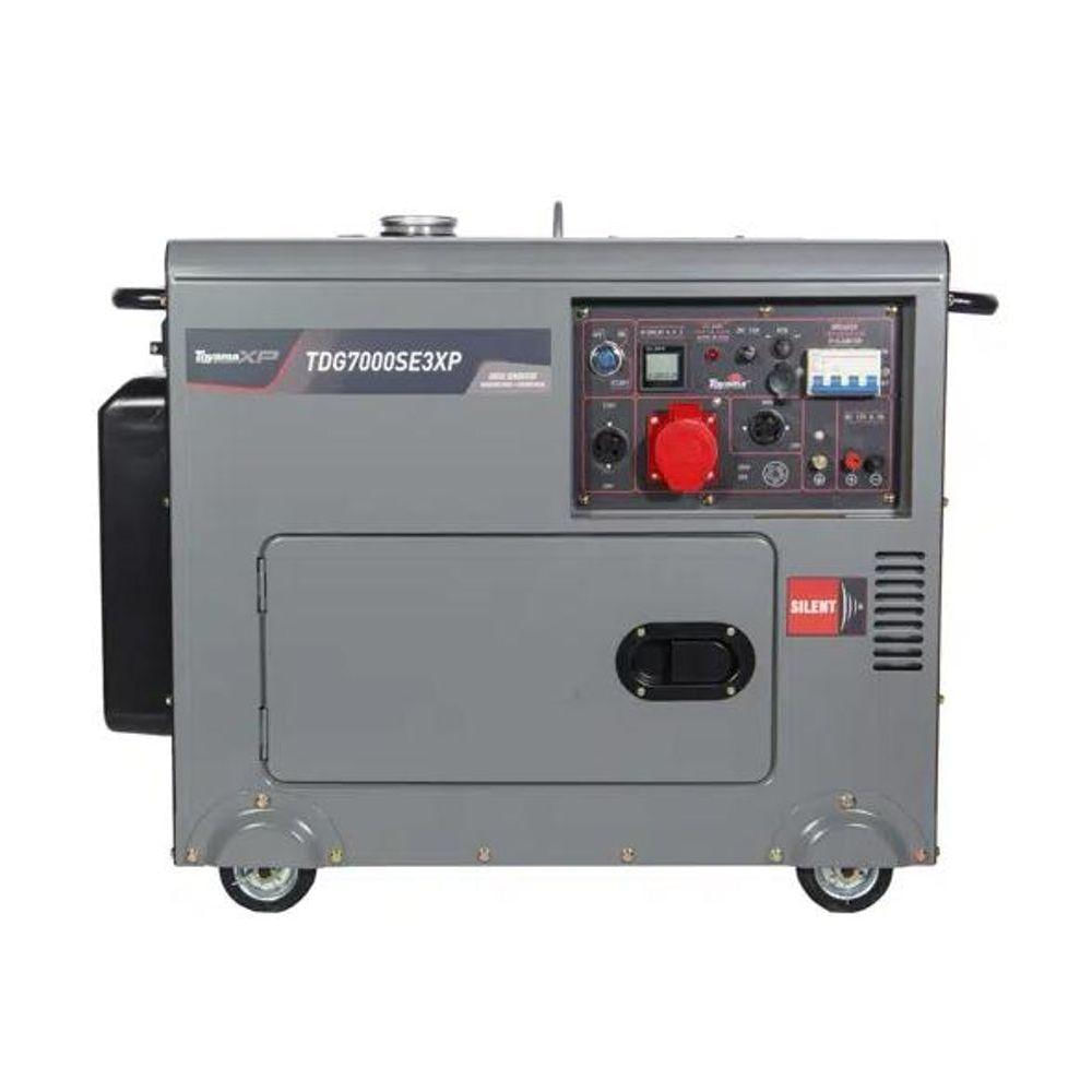 Gerador Diesel Toyama 6,5kva Trifásico 380v Cabinado Ats Ready Partida Elétrica Tdg7000se3xp