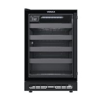 Adega Venax Cave In 100 Porta Invertida 82L Com Opção De Embutir Preto Fosco 127V