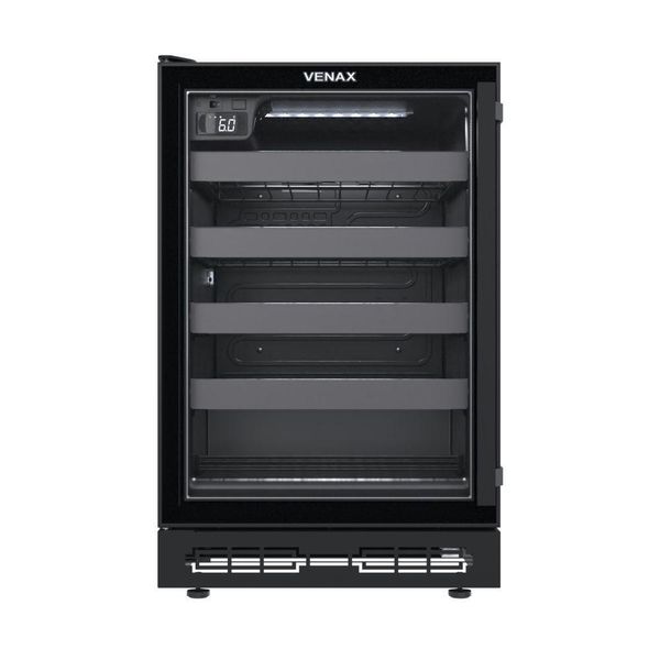 Adega Venax Cave In 100 Porta Invertida 82L com Opção de Embutir Preto Fosco 220V