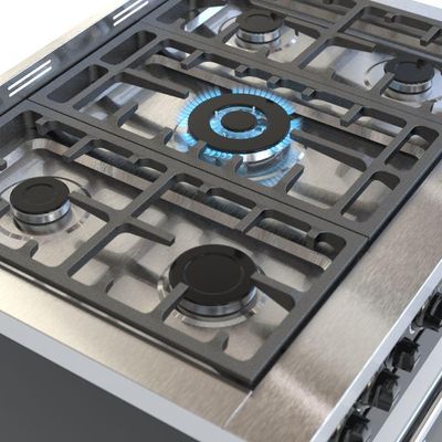 Fogão 5 Bocas Venax Temis A Gas Mesa De Inox Preto 220V