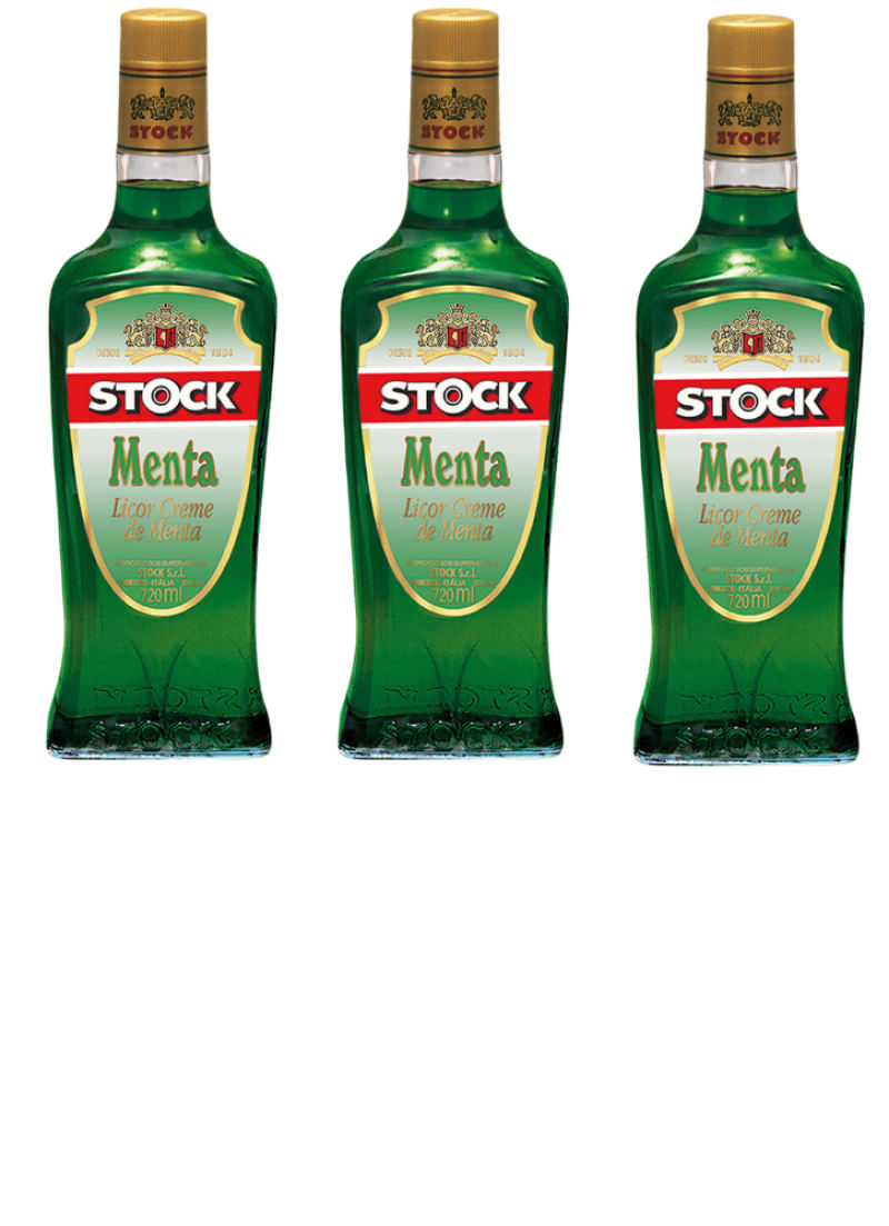 Kit Licor Stock Creme De Menta 720ml 3 Unidades