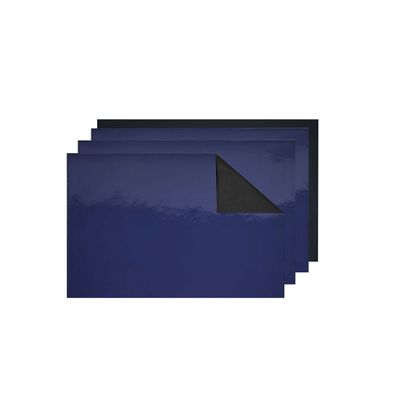 Jogo Americano Azul Marinho Verniz Dupla Face Preto 6un