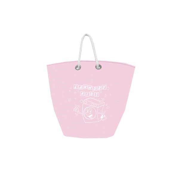 Cesto de Roupa Infantil Saco Lavanderia Rosa Dobravel Kids 1un
