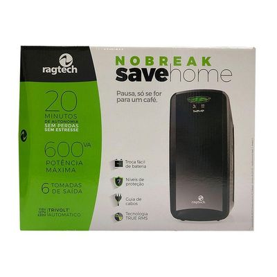 Nobreak 600Va Ragtech Home Std-Ti Entrada Trivolt Saída 115v Bivolt