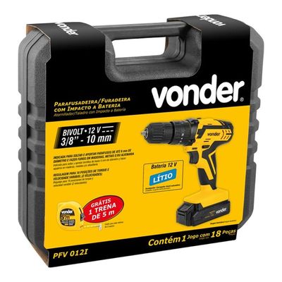 Parafusadeira e Furadeira 12V 3/8" PFV012I com Impacto Bivolt