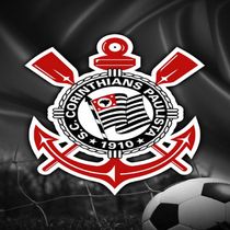 Toalha de Praia Buettner Felpa Estampado Reativo Brasão Corinthians 70cm x 130m Preto