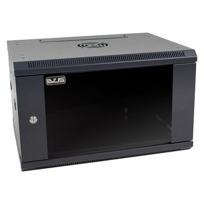 Rack Mini 19" EVUS EV-DW6406 6U X 600 X 450MM de Parede Preto