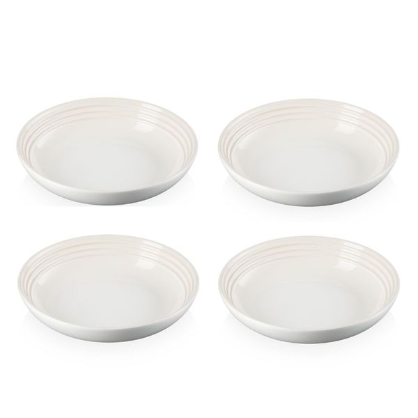 CONJUNTO 4 PRATO FUNDO LE CREUSET 22CM MERINGUE