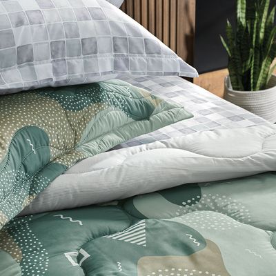 Jogo Cama Solteiro Altenburg 180 Fios Mundo Kids Squares