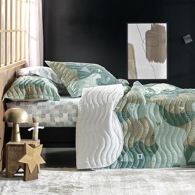 Jogo Cama Solteiro Altenburg 180 Fios Mundo Kids Squares