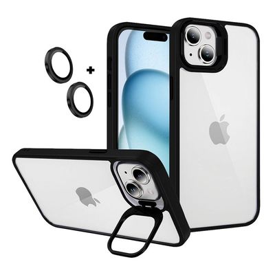 Kit Capa Gravity Preta e Película Ultra Safe para iPhone 15 - Gshield