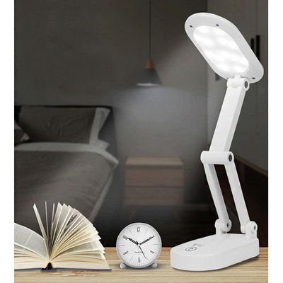 Luminária De Mesa Touch Dobrável Sem Fio Led 3 Funções