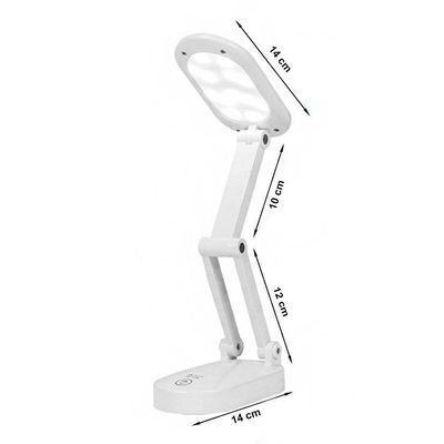 Luminária De Mesa Touch Dobrável Sem Fio Led 3 Funções