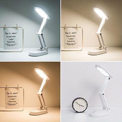 Luminária De Mesa Touch Dobrável Sem Fio Led 3 Funções