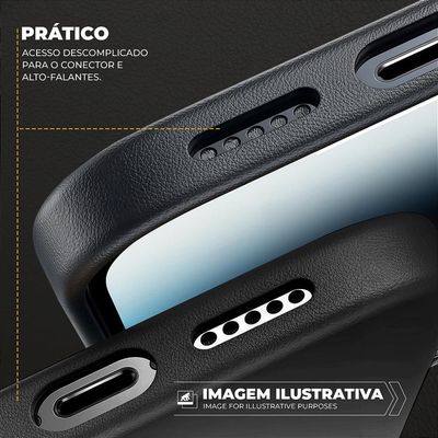 Capa para iPhone 14 Pro - Couro Dual Magsafe - Preta - Gshield
