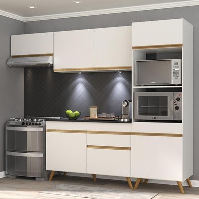 Cozinha Compacta 4 Peças Com Leds Veneza Up Multimóveis