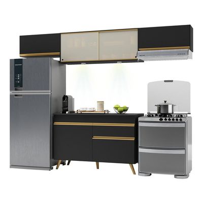Cozinha Compacta 4 Peças Com Leds Veneza Up Multimóveis