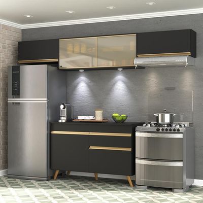 Cozinha Compacta 4 Peças Com Leds Veneza Up Multimóveis
