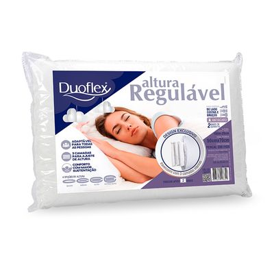 Travesseiro Altura Regulável 50cm x 70cm Duoflex Branco