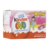 Kinder Ovo com 2 Unidades 40g Rosa