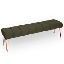 Recamier Estofada Casal Queen Luxo Veludo Cor Chocolate