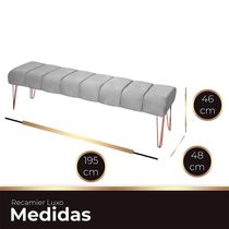 Recamier Estofada Casal King Size Luxo Veludo Cinza