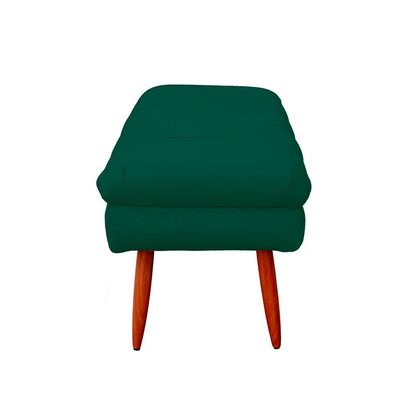 Puff Aparador Estofado Italy Decorativo Veludo Cor Verde Esmeralda