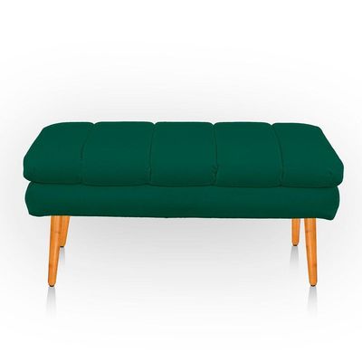 Puff Aparador Estofado Italy Decorativo Veludo Cor Verde Esmeralda