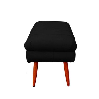 Puff Aparador Estofado Italy Decorativo Veludo Cor Preto