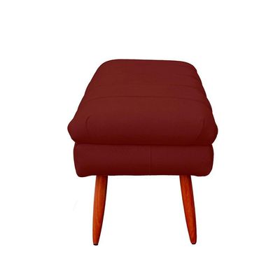 Puff Aparador Estofado Italy Decorativo Veludo Cor Marsala