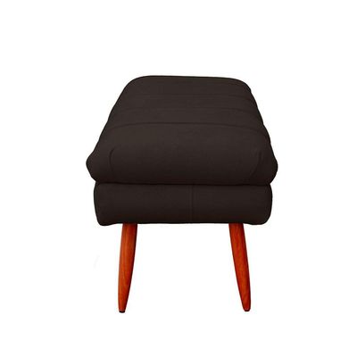 Puff Aparador Estofado Italy Decorativo Veludo Cor Marrom