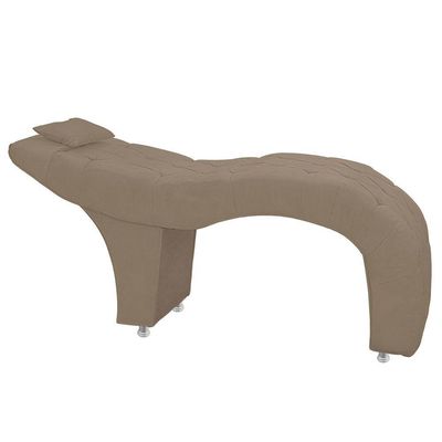 Maca Estofada Capitone Julia Para Estetica Facial Sombrancelha E Cilios Suede Capuccino