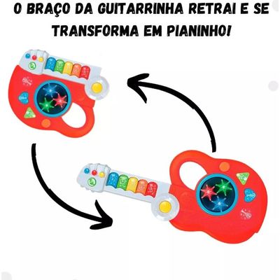 Brinquedo Guitarra Piano e Tambor Musical - Braskit
