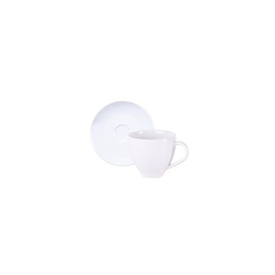 Conjunto Xícara e Pires de Café Tramontina Maria Augusta em Porcelana 100 ml 2 Peças