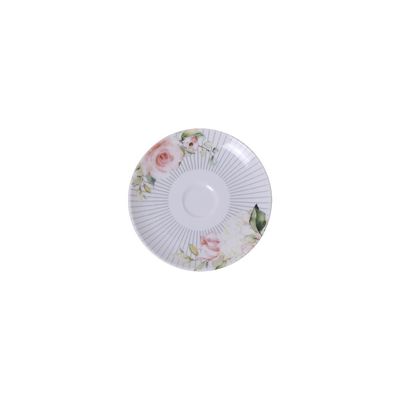 Conjunto Xícara e Pires de Café Tramontina Ornatta em Porcelana Decorada 100 ml 2 Peças