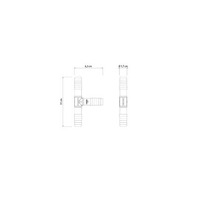 Conexão Tê Interno Triplo 1/2 polegada Tramontina para Mangueiras de PEBD - Pote com 40 un.