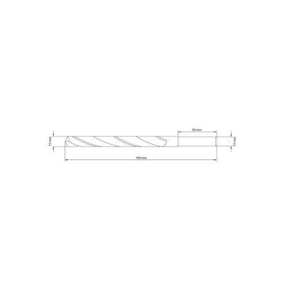 Broca para Aço 15x169 mm Tramontina em Aço Rapido HSS DIN 338