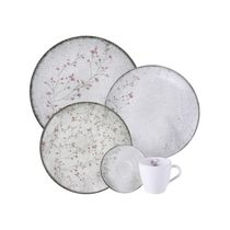 Aparelho de Jantar Tramontina Floralis em Porcelana Decorada 20 Peças