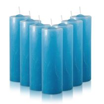 Kit 7 Velas Votivas 7 Dias Azul Claro 250g 100% Parafina