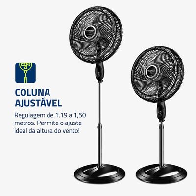 Ventilador de Coluna Turbo Mondial 40CM  VTX-40C-8P-CR 110V